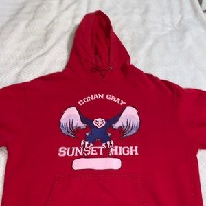 Red Conan gray hoodie